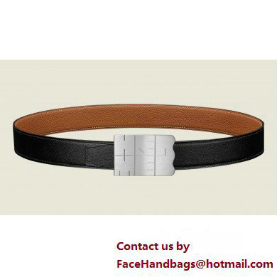 Hermes Typo belt buckle & Reversible leather strap 32 mm 04 2023